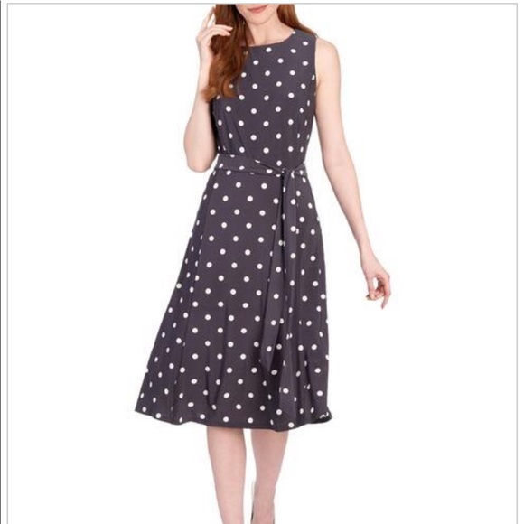 Anne klein polka dot fit & flare dress Clearance